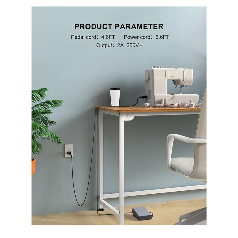 ABXF-сменная педаль для швейной машины Brother и шнур питания для Brother Jx2517 Lx3817 Ls2125 Xm2701 1034D, вилка стандарта США