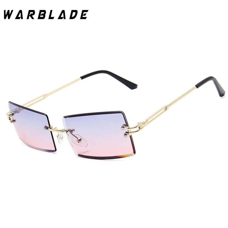 

Солнцезащитные очки WarBlade женские без оправы, роскошные брендовые винтажные солнечные очки, 2022