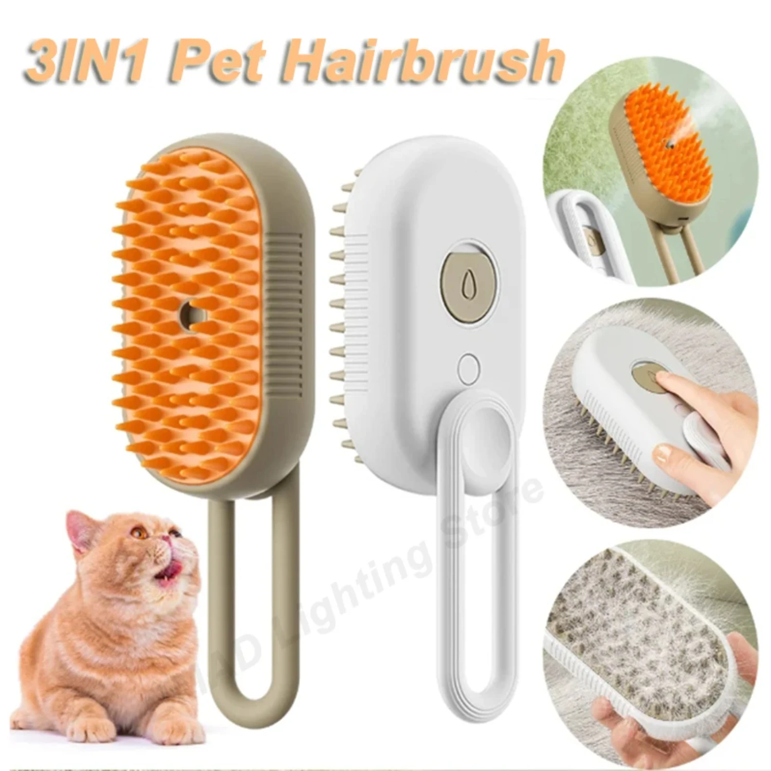 New Pampering Experience with the Premium Ultimate Self-Cleaning Rechargeable Cat Grooming Brush. Discover the Luxurious 3-in-1 