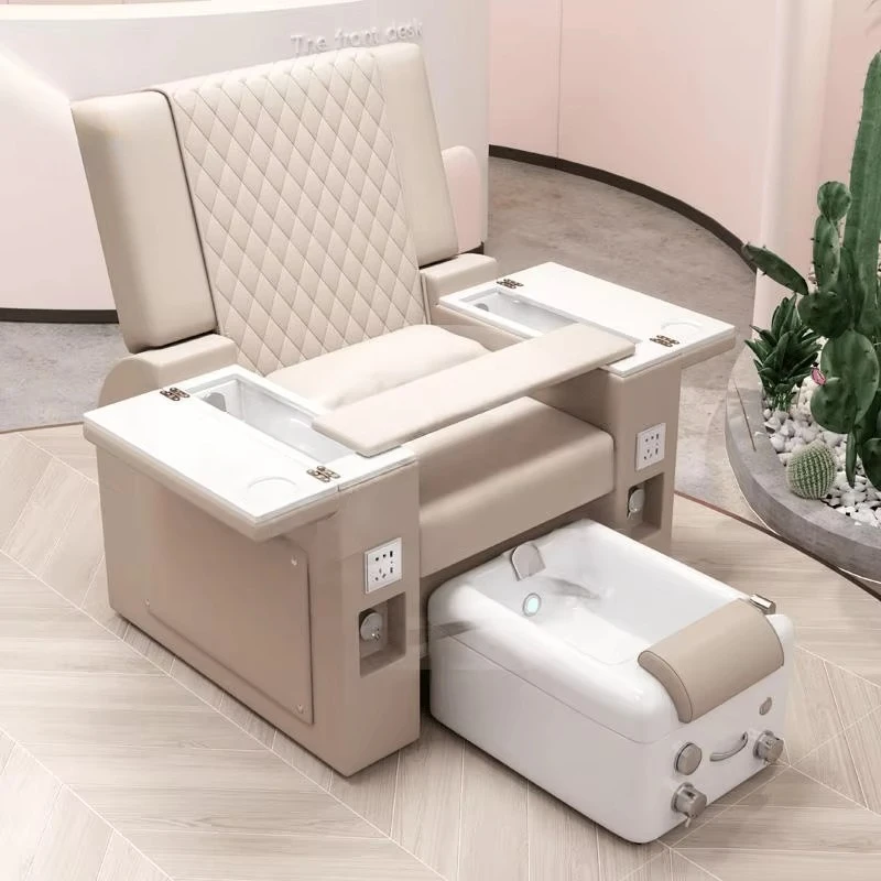 

Кресло для педикюра и маникюра с автоматическим электрическим массажем, термостатом и функцией гидромассажа, розовое, для салонов красоты