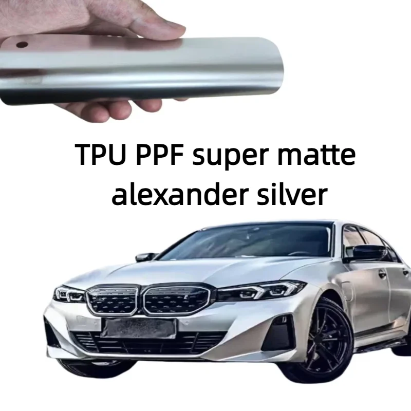 

Суперматовая защитная пленка для автомобиля Alexander Silver TPU PPF, самовосстанавливающаяся, горячая распродажа, бесплатная доставка, виниловая пленка для авто