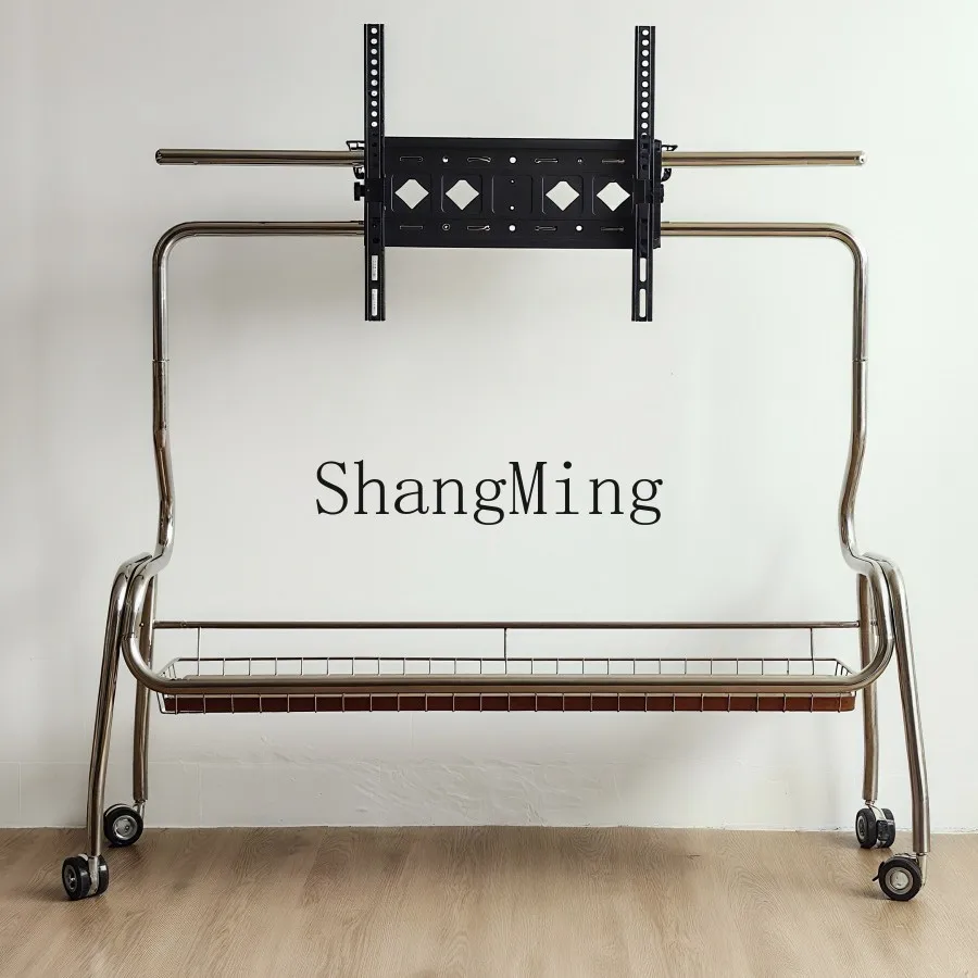 O suporte de TV móvel medieval de aço inoxidável ZYY é adequado para TV de 26 a 65 polegadas com rodas que pode ser movido