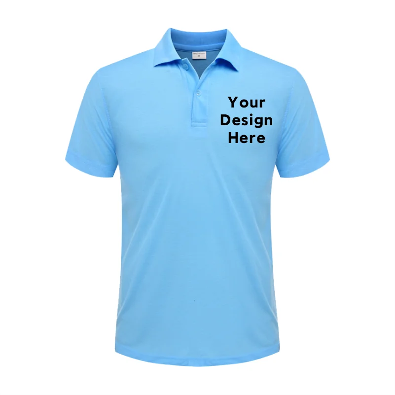 Summer Casual Short-Sleeved Polo Shirts Custom Logo Embroidery Printing Personalized Design Men And Women Tops