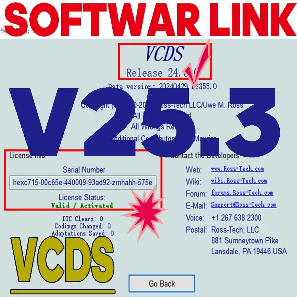 

VAG-COM VCDS OBD2 Сканер HEX V2 Автомобильный диагностический инструмент с многоязычным программным обеспечением Unlimited VINs USB-интерфейс Atmega162