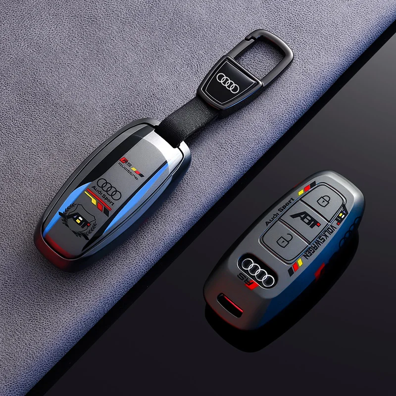 TPU Car Key Case Remote Cover Shell Holder Keychain Fob For Audi A3L A4L A5 A6L Q4 e-tron A7L Q5 Q6 RS6 RS7 R8 S4 S6 S7 S8 Q3
