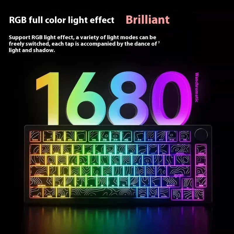 MONSGEEK M1 V5 Keyboard Tri mode Mechanical Keyboard 8000mah Contour PBT Keycaps Hot Swap RGB Keyboard Custom Office Accessory