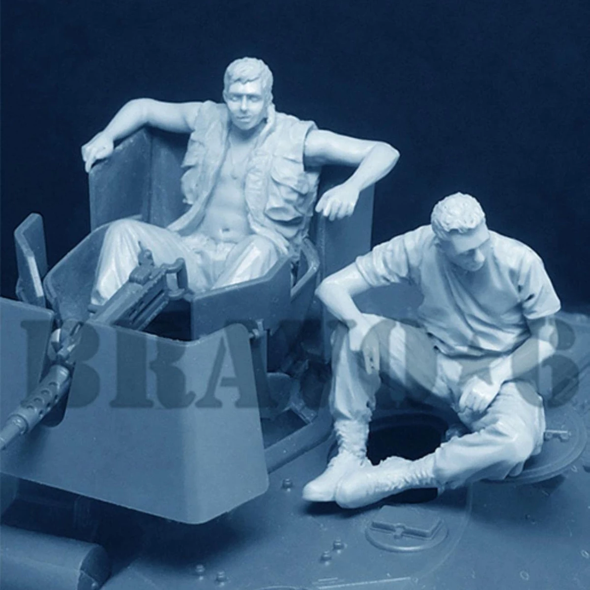 Kit de modelo sem pintura de figura de resina 1/35, tema militar, soldados de tanques americanos, GK desmontado e sem pintura,