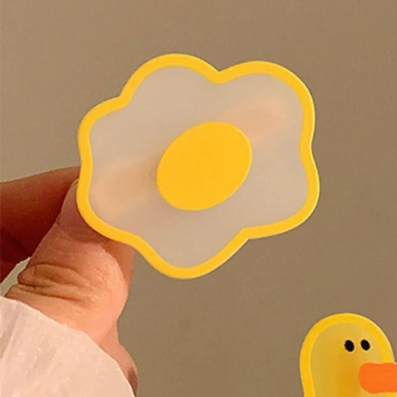 Super Cute Duck Hair Clips for Girls Cartoon Poached Egg  Side Clamp Acrylic Hairpins Headwear Accessories