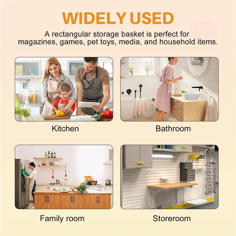 ABWR-ตะกร้าหวายสี่เหลี่ยมพร้อมที่จับไม้สําหรับชั้นวาง,ตะกร้าผักตบชวาน้ําเก็บ,ตะกร้าธรรมชาติ