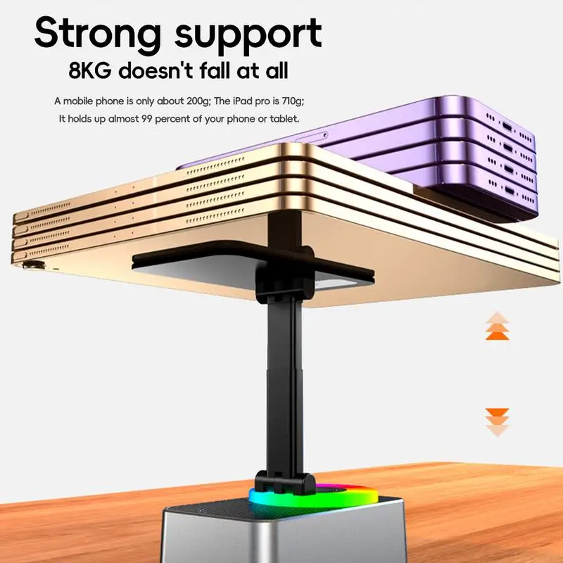 ที่ตั้งโทรศัพท์มือถือพร้อมลำโพง BT ไร้สายพับได้และลำโพง BT แบบพกพาฐานกันลื่นลำโพงโทรศัพท์