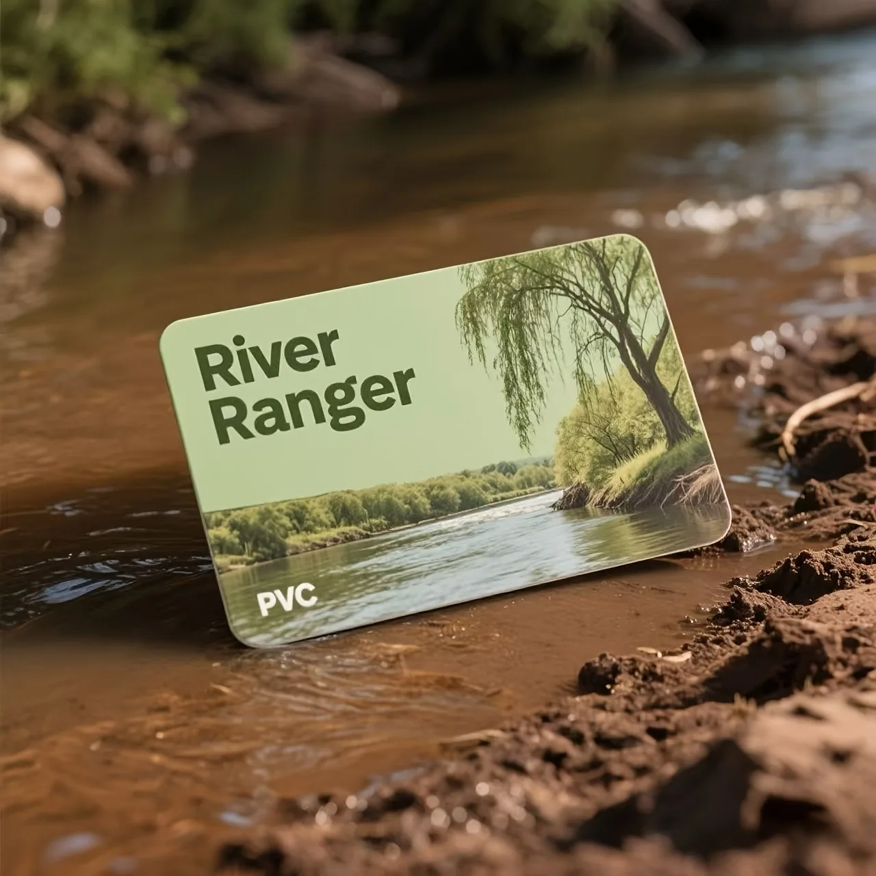 Custom Waterproof PVC Outdoor Cards Personalized River Nature Theme VIP Membership Cards for Park & Event