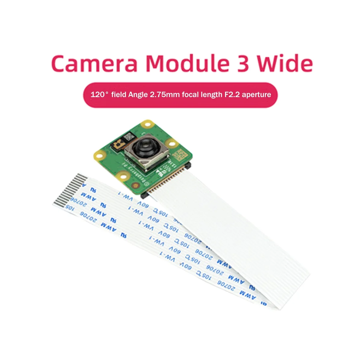 For Raspberry Pi Camera Module 3 Camera 12MP HD Camera HDR Auto Focus Camera Module 120° Camera Module