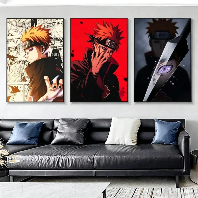 

Naruto Pain Nagato Akatsuki Rinnegan Anime Poster Canvas Painting No Frame Wall Art Living Room Home Decoration Poster