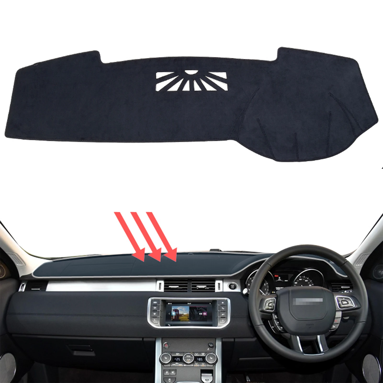 

Car Dashboard Mat for Land Rover Range Rover Evoque 2011-2018 Dash Mat Dashmat Sunshade Protective Carpet