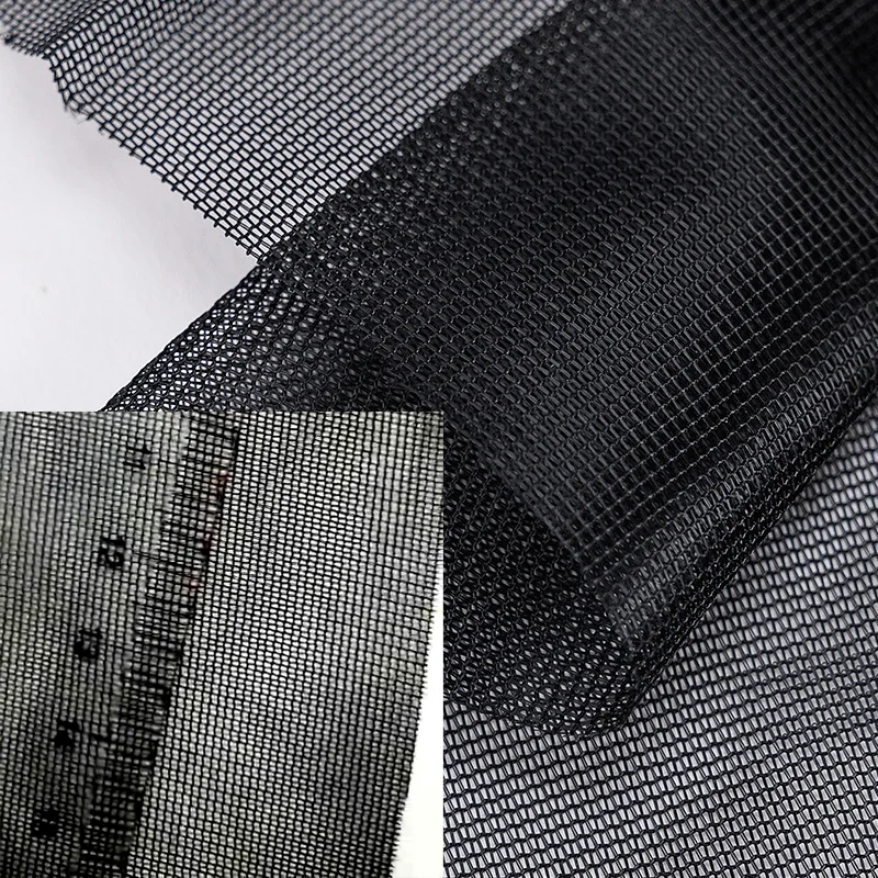 High Quality 152x500cm Small Grid Mesh Fabric Solid Hard Net Fabric for Office Chair Window Screening Outdoor Product Diy Sewing