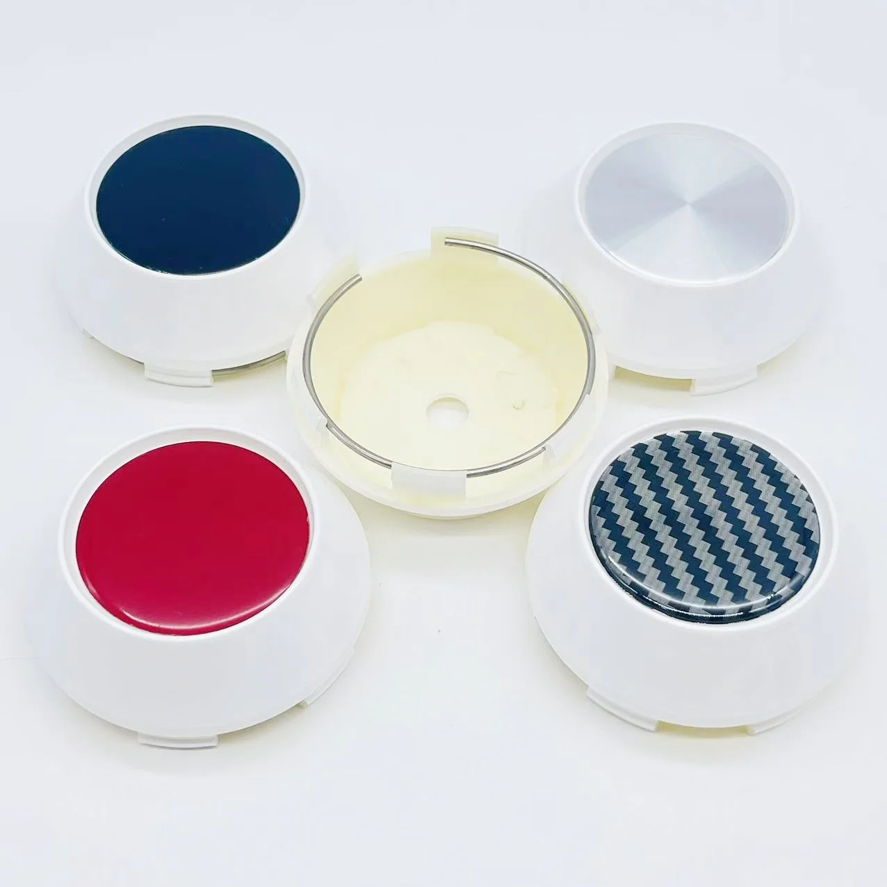 4pcs 60mm 65mm 68mm 69mm White High Cap Car Wheel Center Caps Fit 45mm No Logo Logo Badge Emblem Stickers Car Accessories