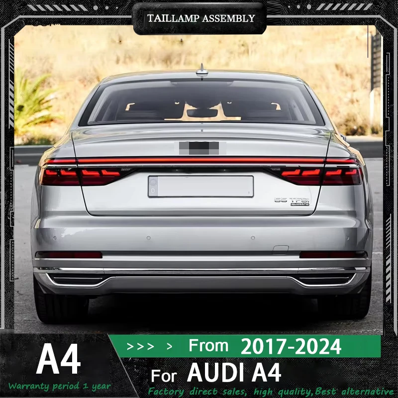 

Car For Audi A4 B9 Taillight 2017 2018 2019 2020 2021 2022 2023 2024 Taillight LED Tail Lamp Daytime Running Light Accessories