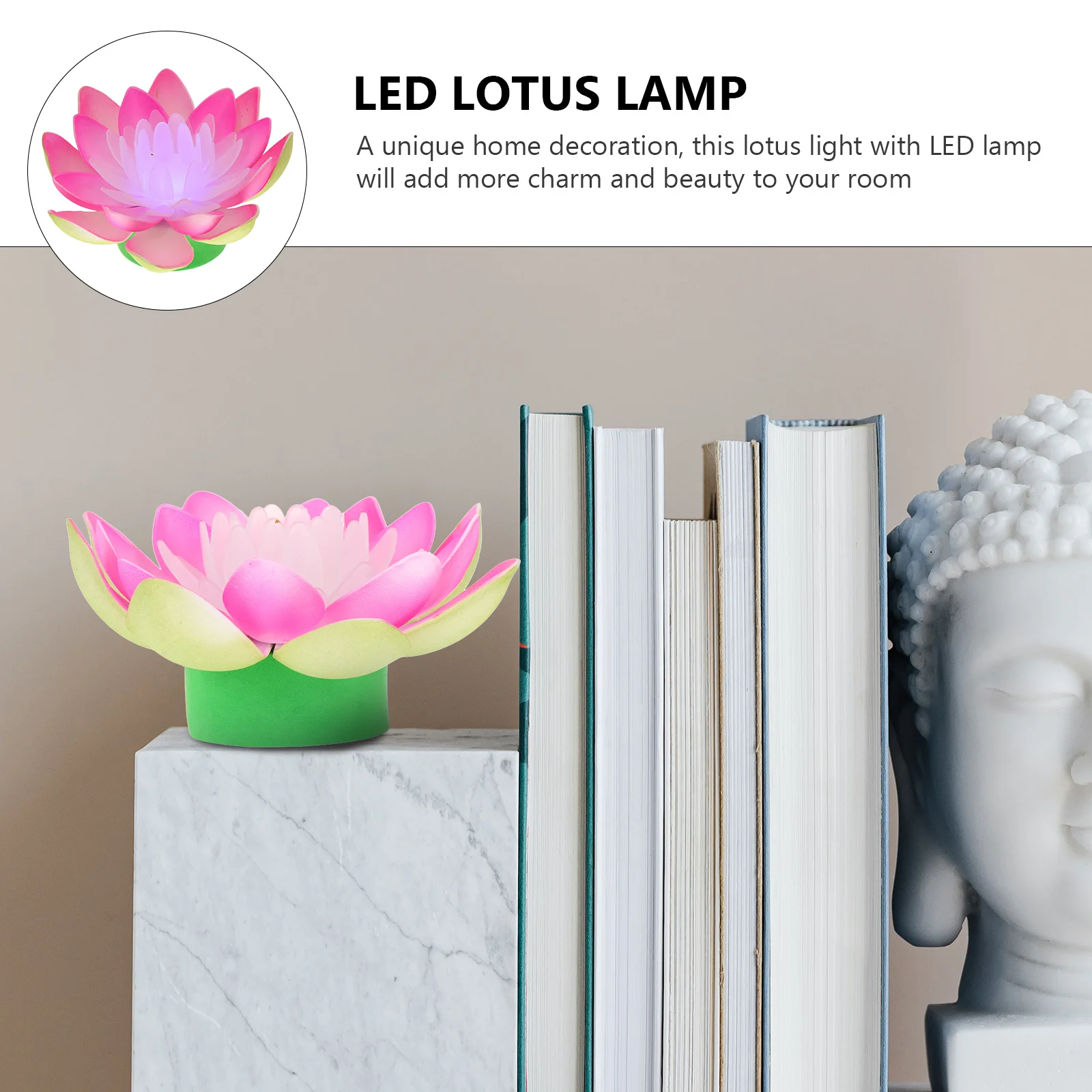 

Operated LED Lotus Light Vivid Design Portable Buddhist Home Wedding Festival Party Decoration Lotus Light