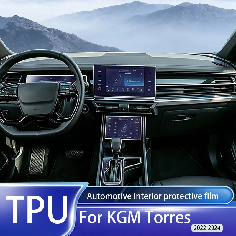 Fit for KGM Torres 2022-2024 Auto Parts Clear TPU PPF Anti Scratch Instrument Navigation Screen Center Console Interior Protecti