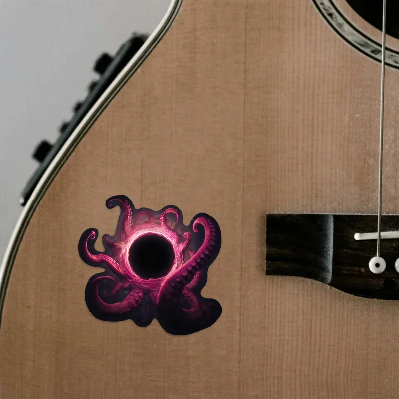 1 шт., наклейка с черным отверстием в виде мистического осьминога-водонепроницаемая виниловая наклейка для любителей фэнтези, чехол для ноутбука, телефона, подарок