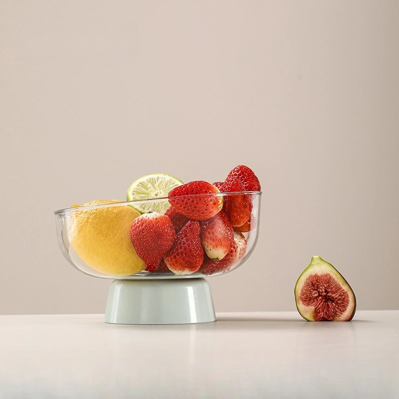 Dried Fruit Plate, Snack Fruit Basket, Living Room Coffee Table, High-footed Candy Box, Multi-functional Drain Fruit Plate