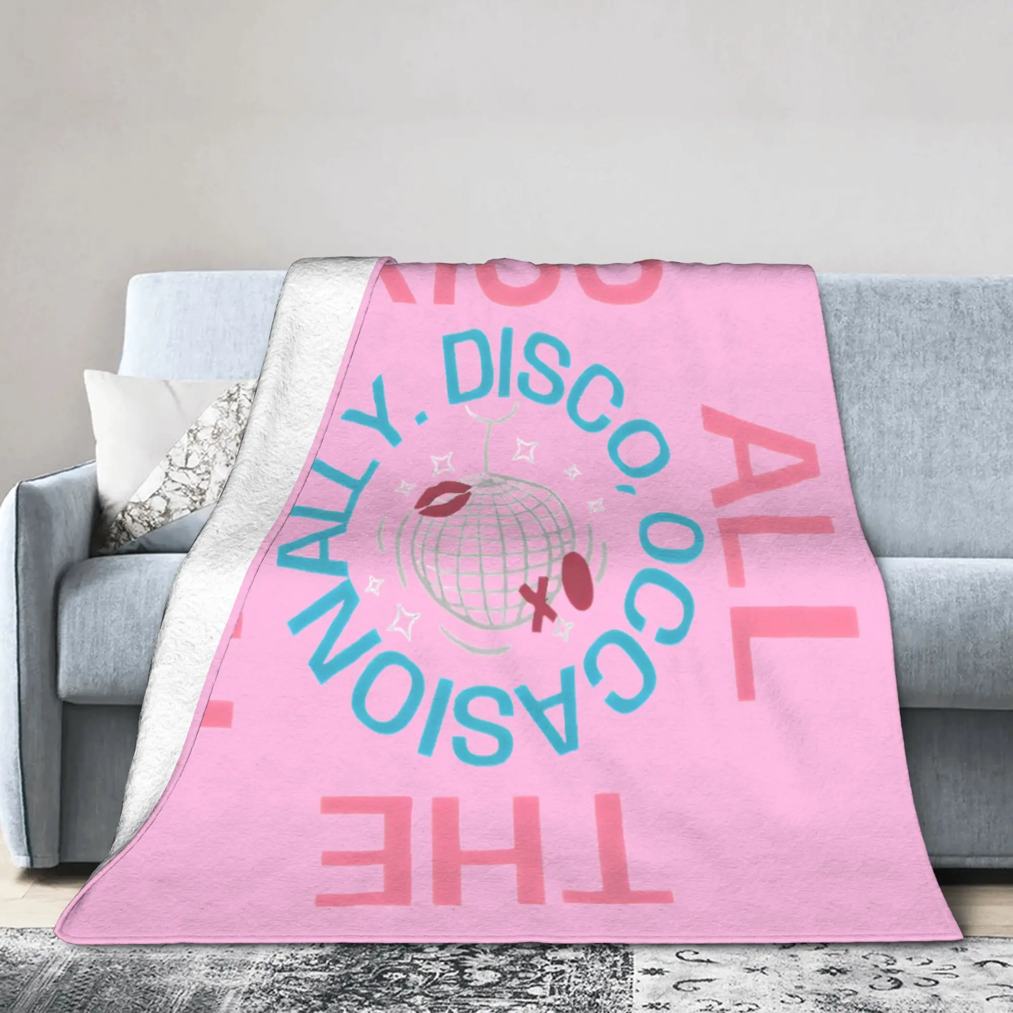 Kiss All The Time Disco Blankets Coral Fleece Plush Harrys Music Styles Warm Throw Blankets for Bedding Couch Bedspread
