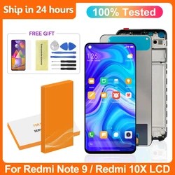 Note9 AMOLED For Xiaomi Redmi Note 9 4G LCD Display Touch Screen Replacement For Redmi 10X Screen M2003J15SG M2003J15SC Display