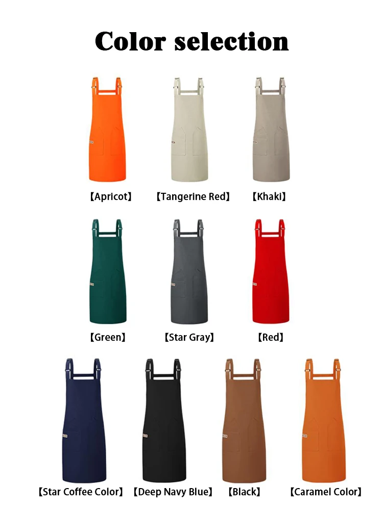Professional Waterproof Server Apron Full Coverage Sleeveless Vest for Hot Pot Dining Coffee & Milk Tea Shop and Retail Use