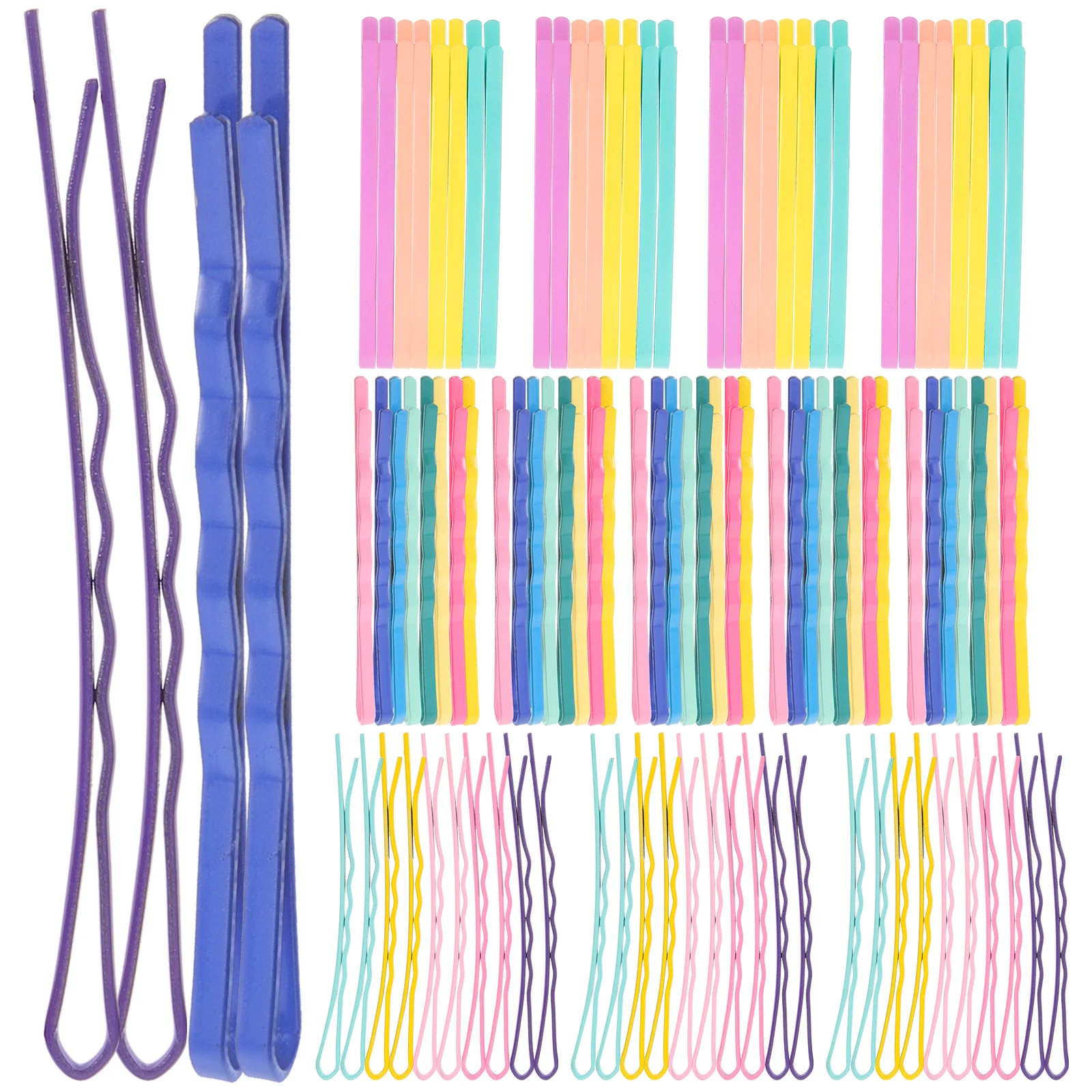 140 Pcs Hair Pin One Word Color Clip Bobby Hairpin Slides Bangs Clips Woman