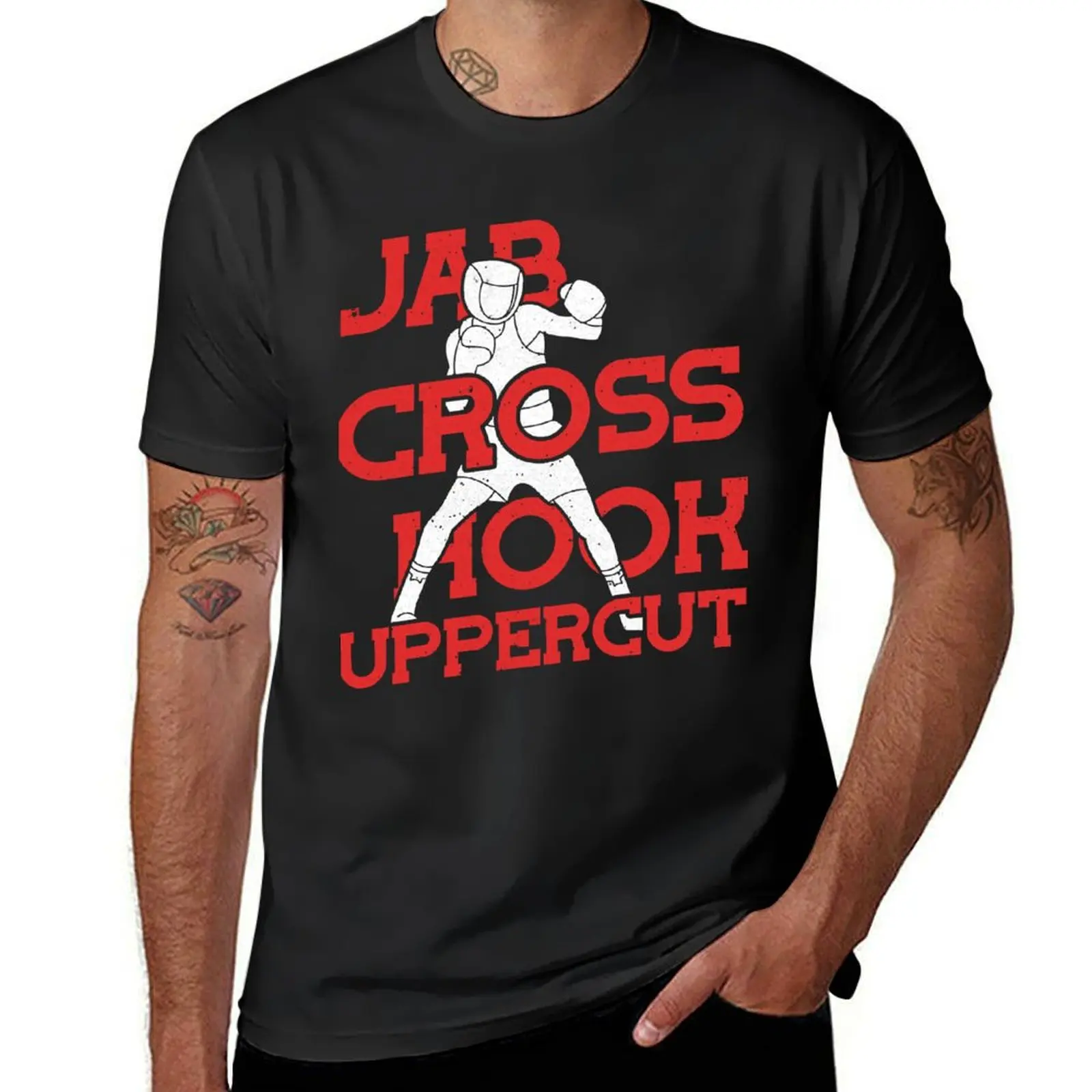 

Jab Cross Hook Uppercut Boxing T-Shirt cotton graphic tees valentines boutique clothes Anime t-shirt mens fashion