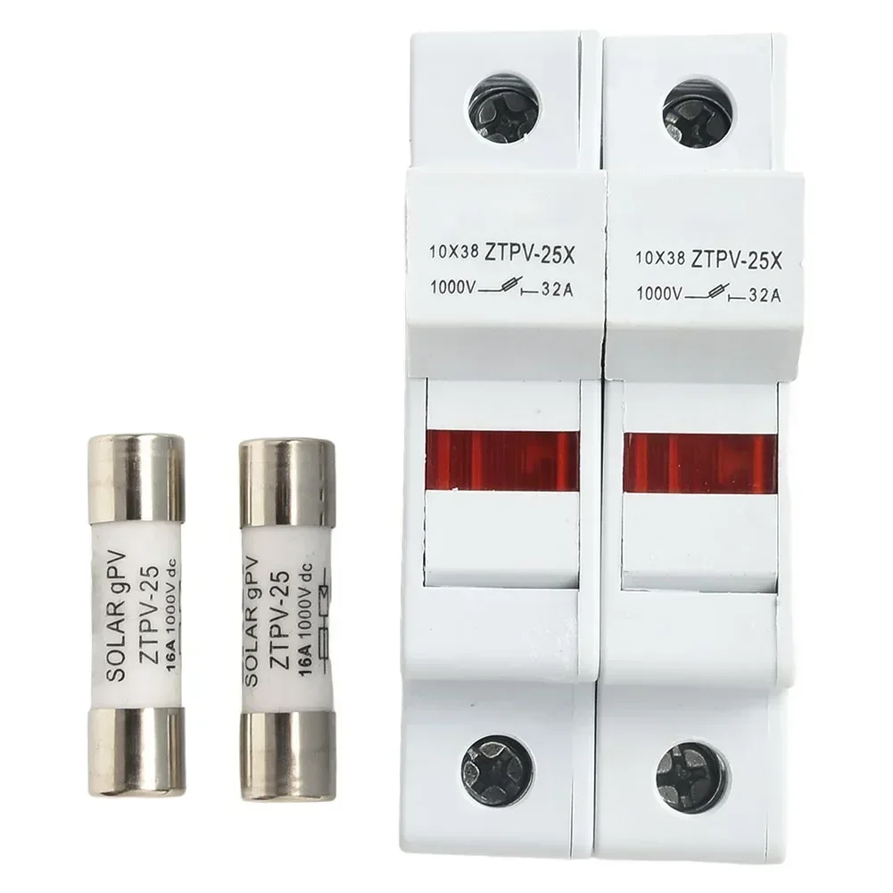

Reliable 2 Pole Fuse Holder for Solar PV Systems Supports DC1000V Applications Works with 10x38mm Fuses LED Indicator