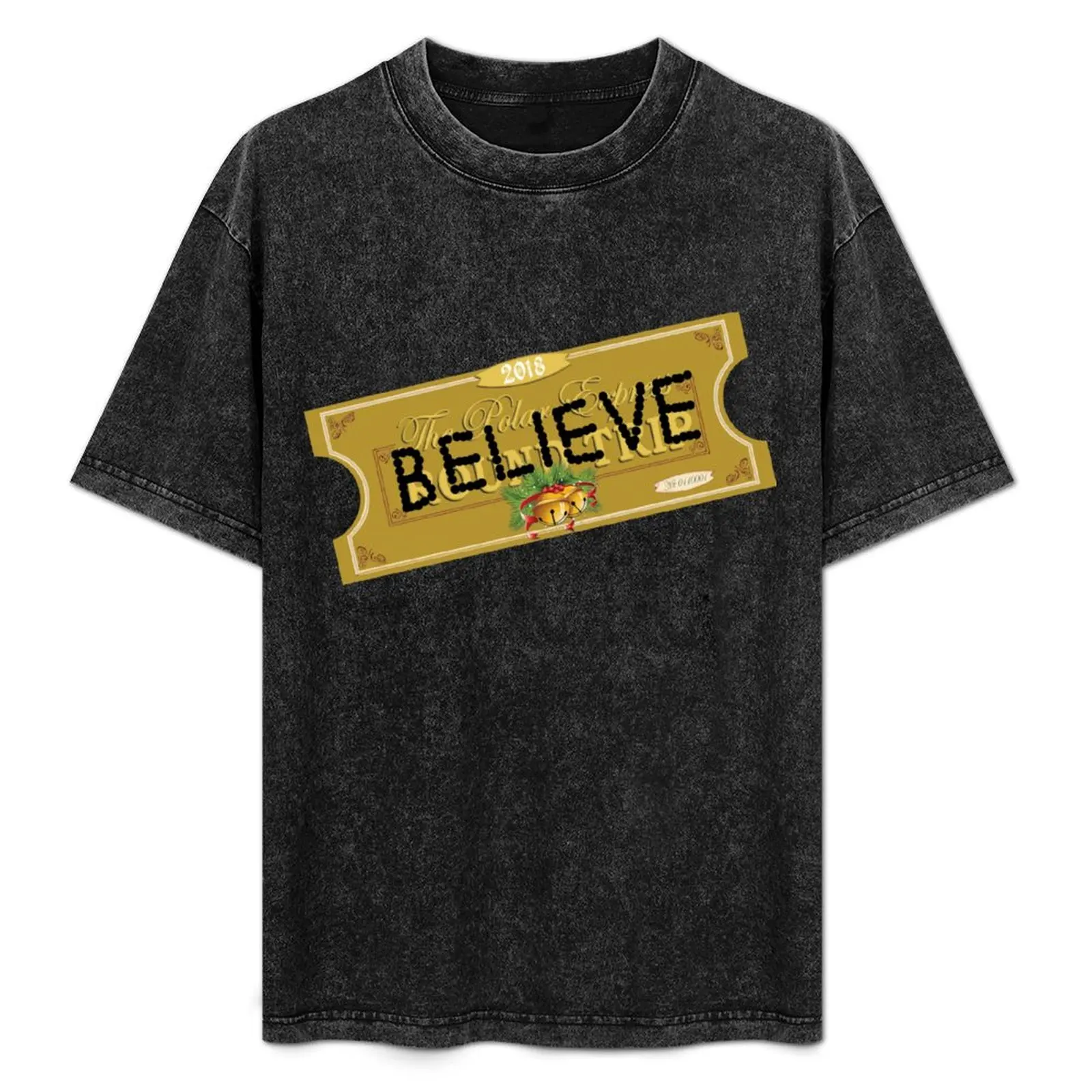

Believe Polar Express Santa Ticket 2018 Version T-Shirt Big Size Daily Wear T-Shirt