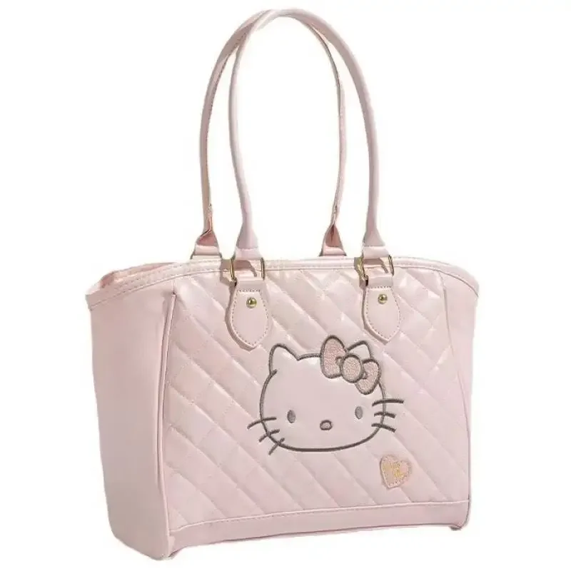 حقيبة حمل هالو كيتي المحمولة للنساء حقيبة كروس لطيفة على الكتف هدية للفتيات بسعة كبيرة للخروج والسفر