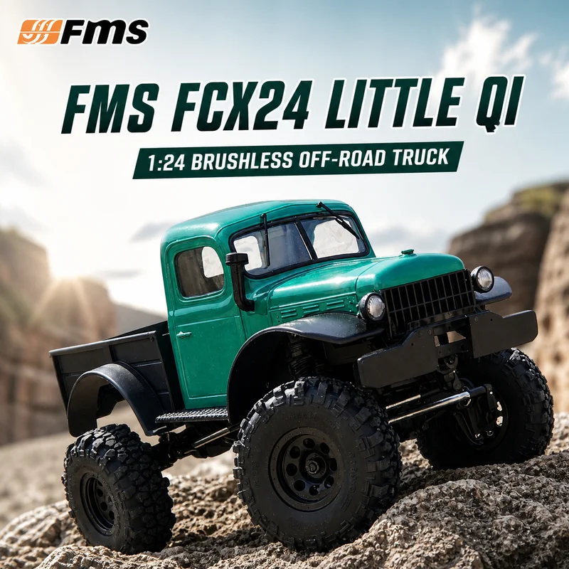 Hot 1/24 FMS FCX24 Xiaoqi Brushless Simulation Remote Control Off-road climbing Vehicle 4WD Two-speed Electric Model With Lights
