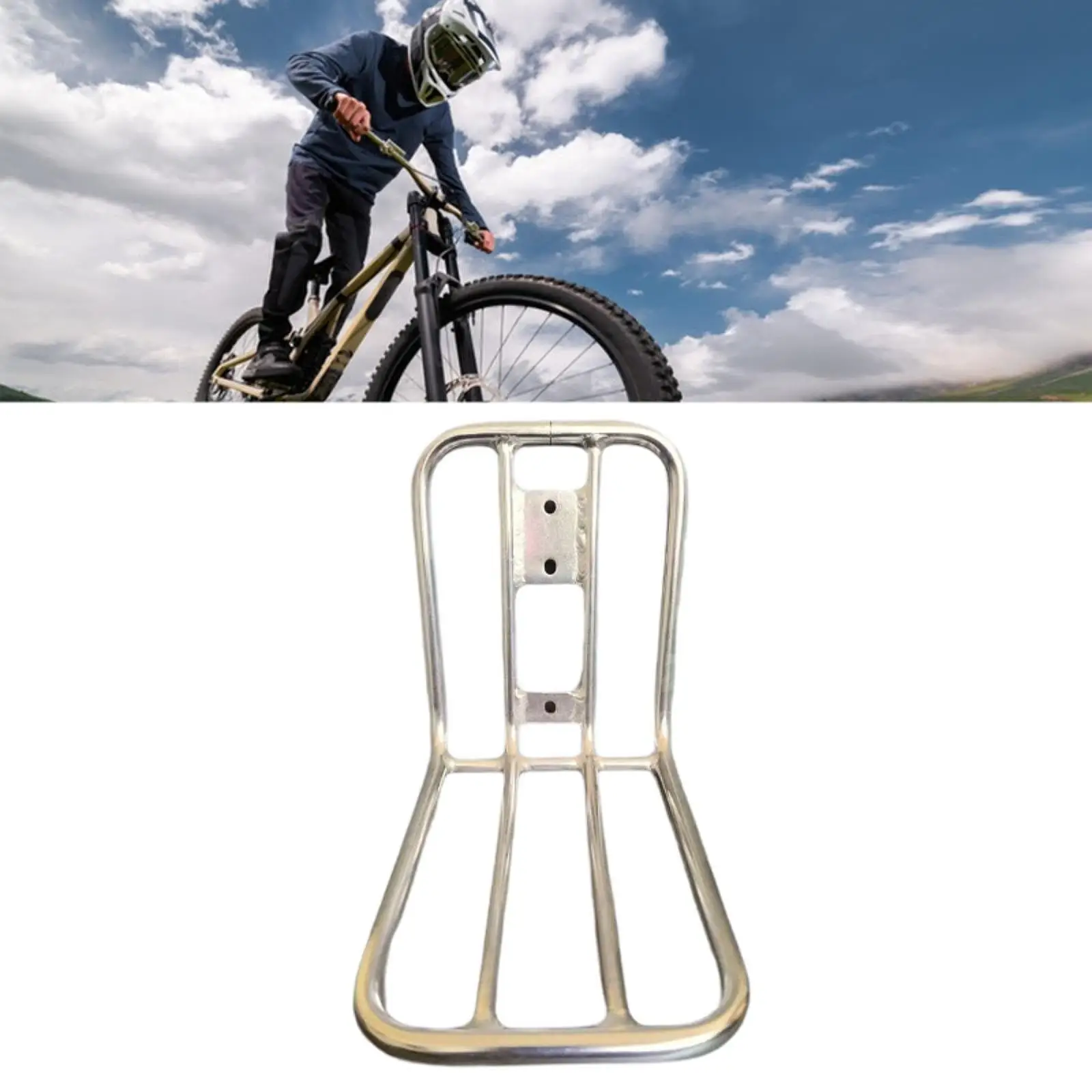 

Передняя стойка для велосипеда, устойчивый универсальный держатель багажника, полка для багажа, грузовая корзина для горных велосипедов, езда на большие расстояния
