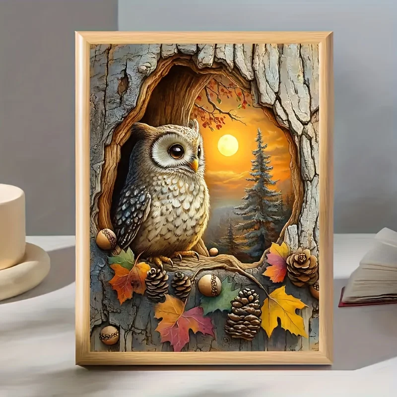 

500/1000/1200/2000PCS Puzzle Tree Hole Owl Animal Jigsaw Puzzles Leisure and Relaxation Modern Home Decoration Gift for Friend