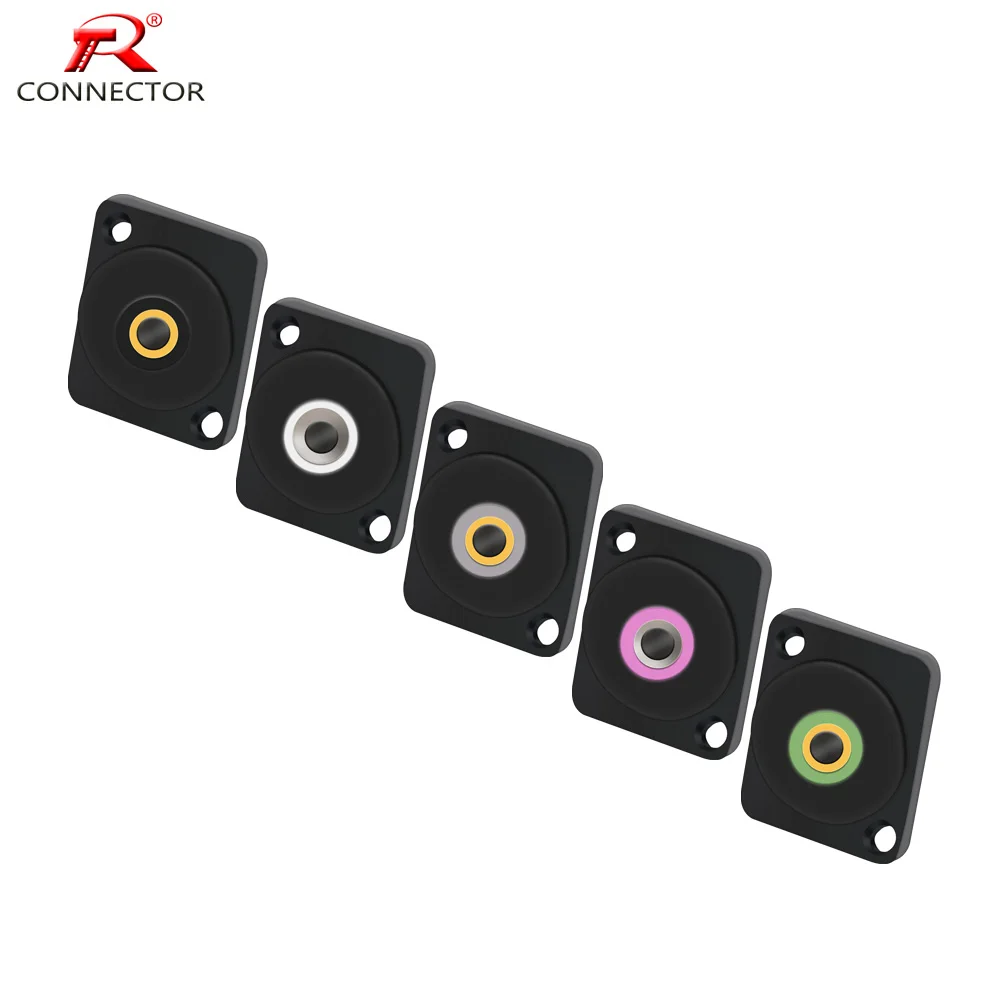 Conector estéreo tipo D, conector hembra de 3,5mm para auriculares, montaje en Panel, conector Classis para soldar, conector para auriculares de 3 polos/4 polos, 1 ud.