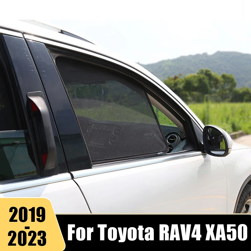 

For Toyota RAV 4 2019-2021 2022 2023 RAV4 XA50 Hybrid Car Side Wingdow Sunshade Curtain Front Rear Sun Blind Cover Accessories