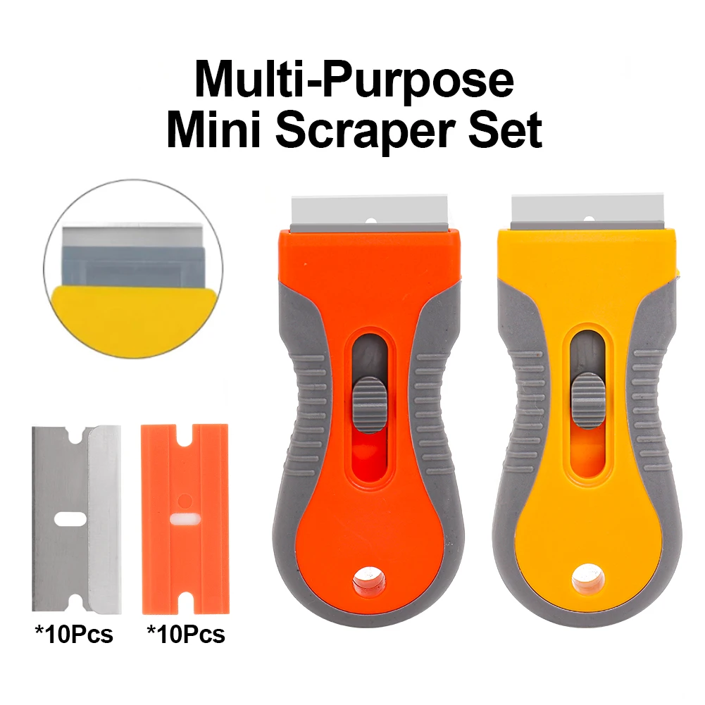 Multifunctional Mini Retractable Scraper Set with Extra Blade Cleaning Tool for Scratching Stickers Car Glass Stove Stove Window