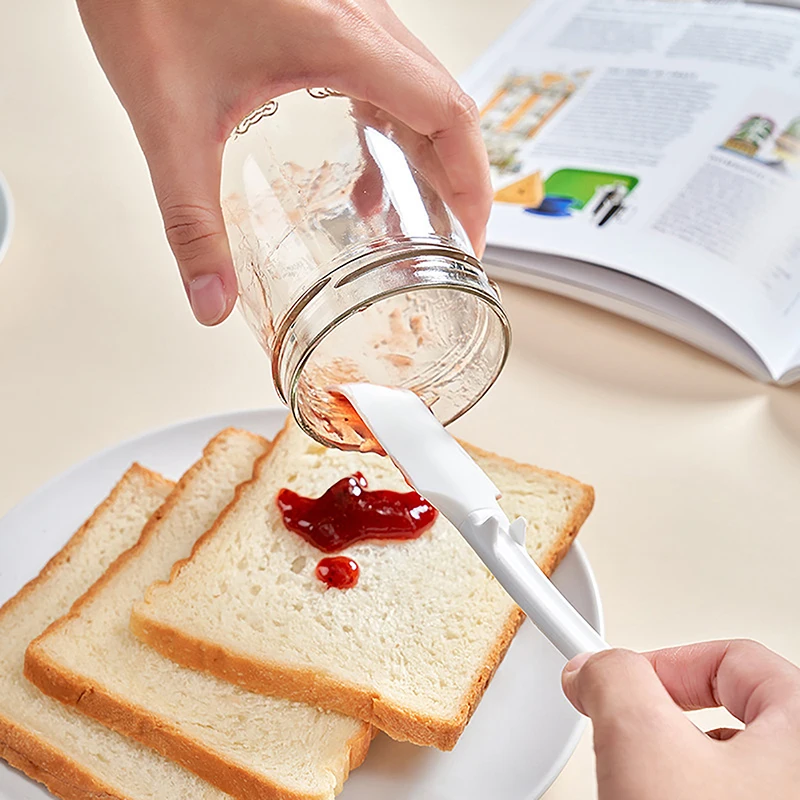 ซิลิโคนครีม Baking Scraper Non Stick Butter Spatula ช็อกโกแลตนุ่มนวลขวดด้านล่างครัว Pastry Tools Scraper