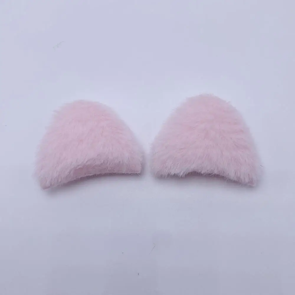 10pcs Furry Cat Ears Patches Appliques for DIY Headbands Clothes Hats Shoes Sewing Patches DIY Accessories