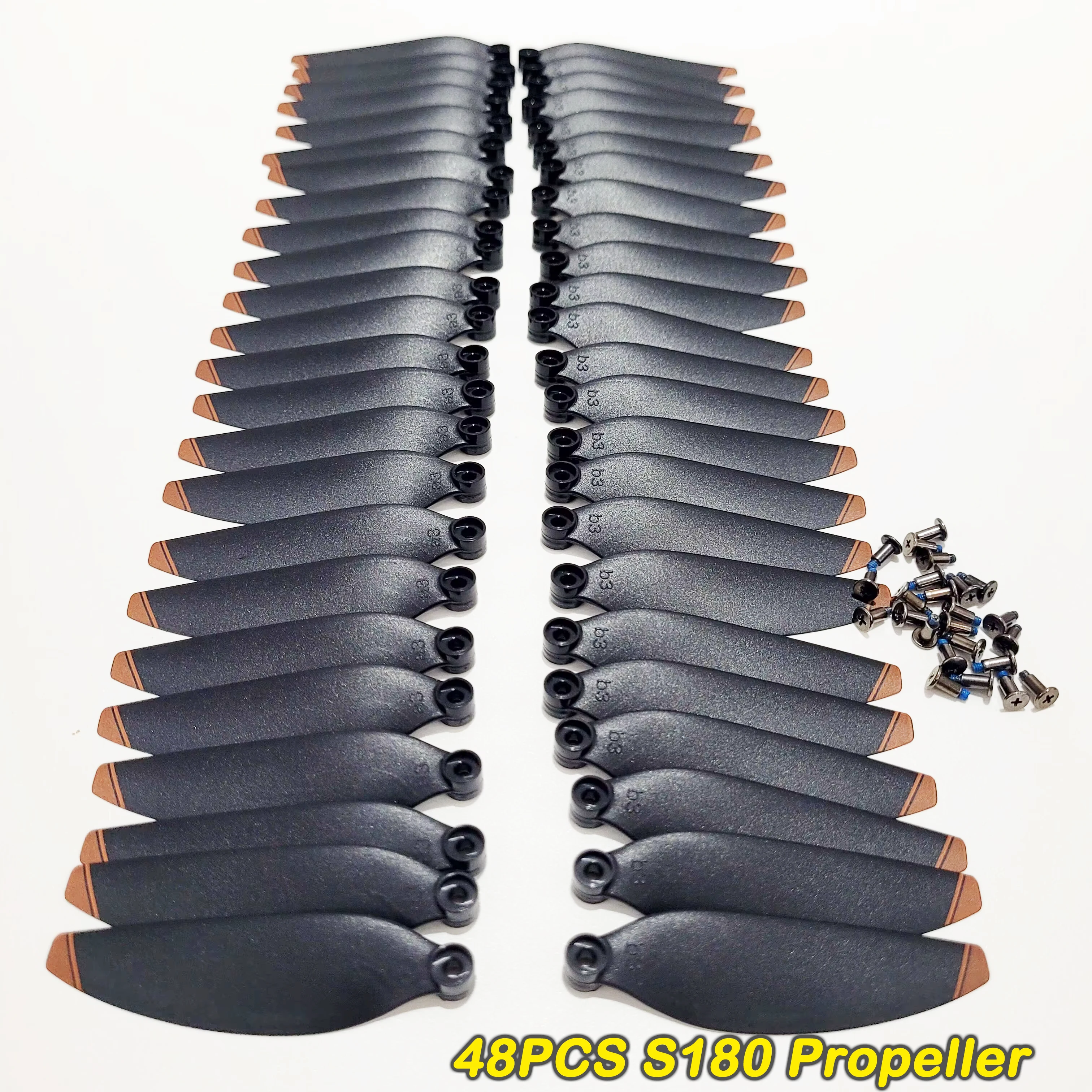 

48PCS S180 Drone Propeller Props Maple Lead Wing Spare Part for Professional Drone S180 FPV Quadcopter Main Blade Accessory