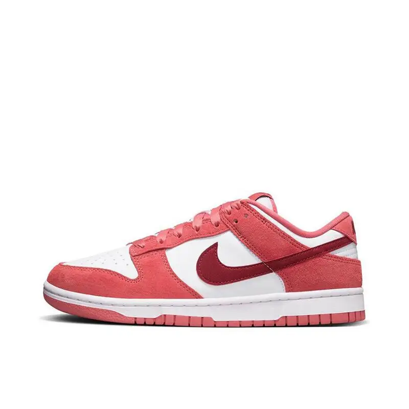 Nike Dunk Pink Anti-slip Wear-resistant  Comfortable Anti-slip Wear-resistant Lightweight Board Shoes for Men and Women