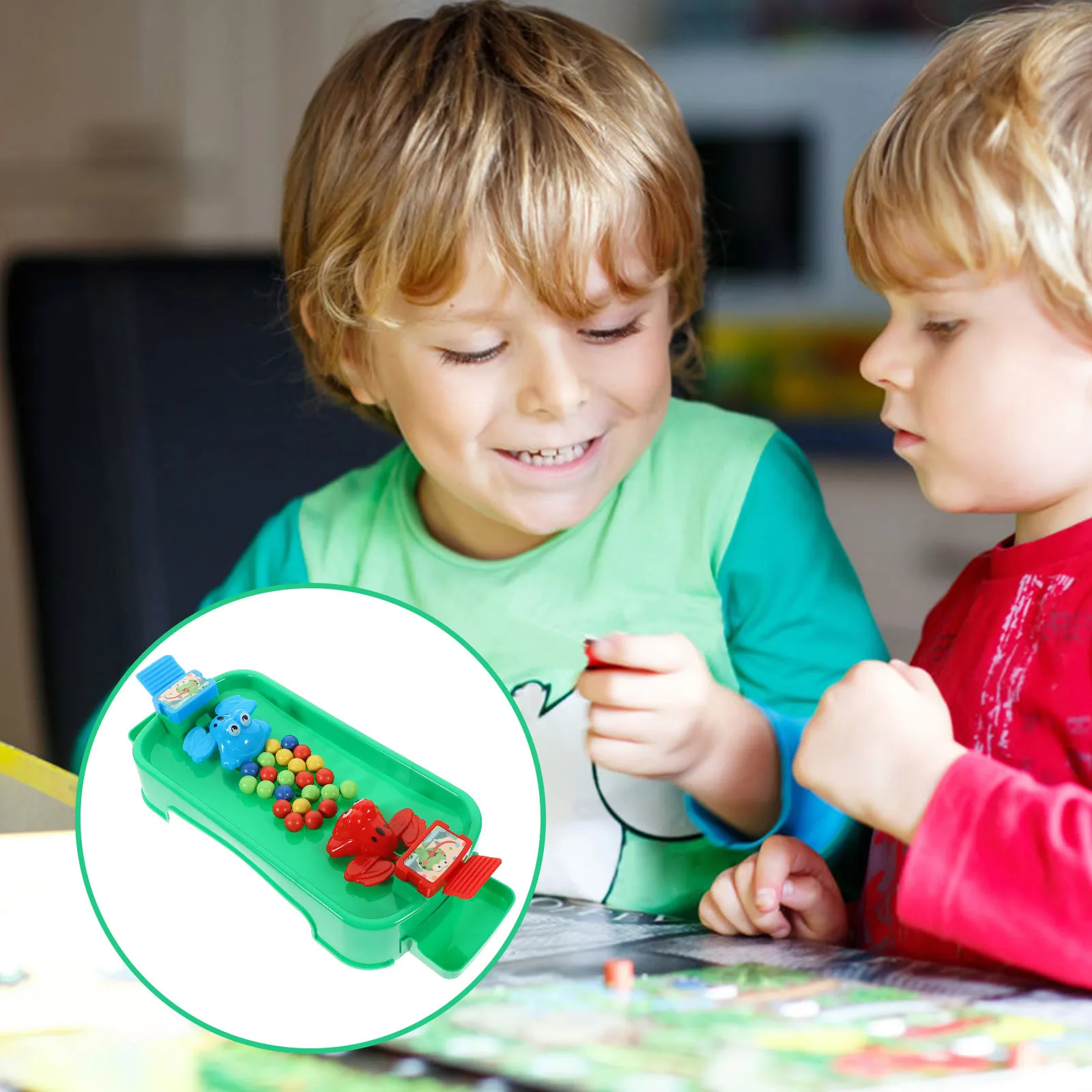 1Set Frogs Eating Beads Educational Interactive Feeding Beans Desktop Game Color Recognition Concentration Hand-Eye Coordination