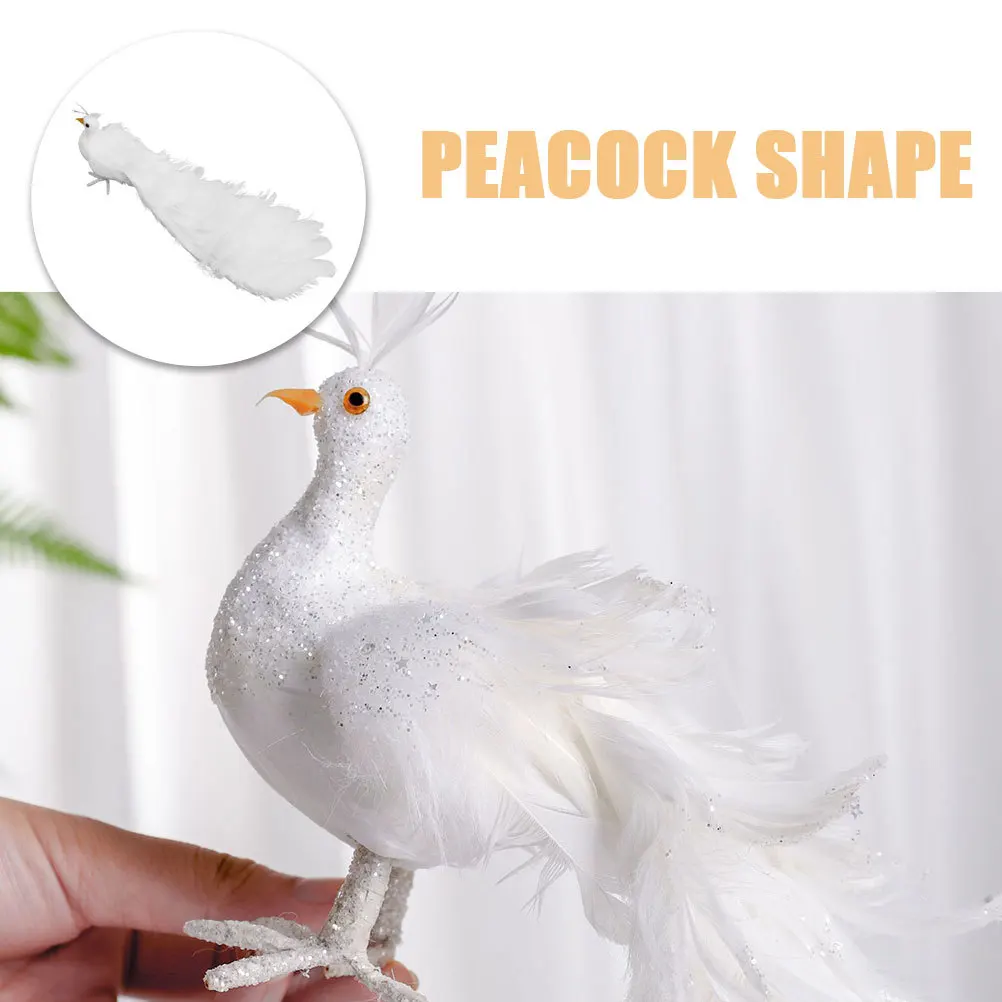 

Plastic Peacock Decor Peacock Ornament Realistic Simulation Bird Statue for Home Garden Indoor Tabletop Decoration Art Craft