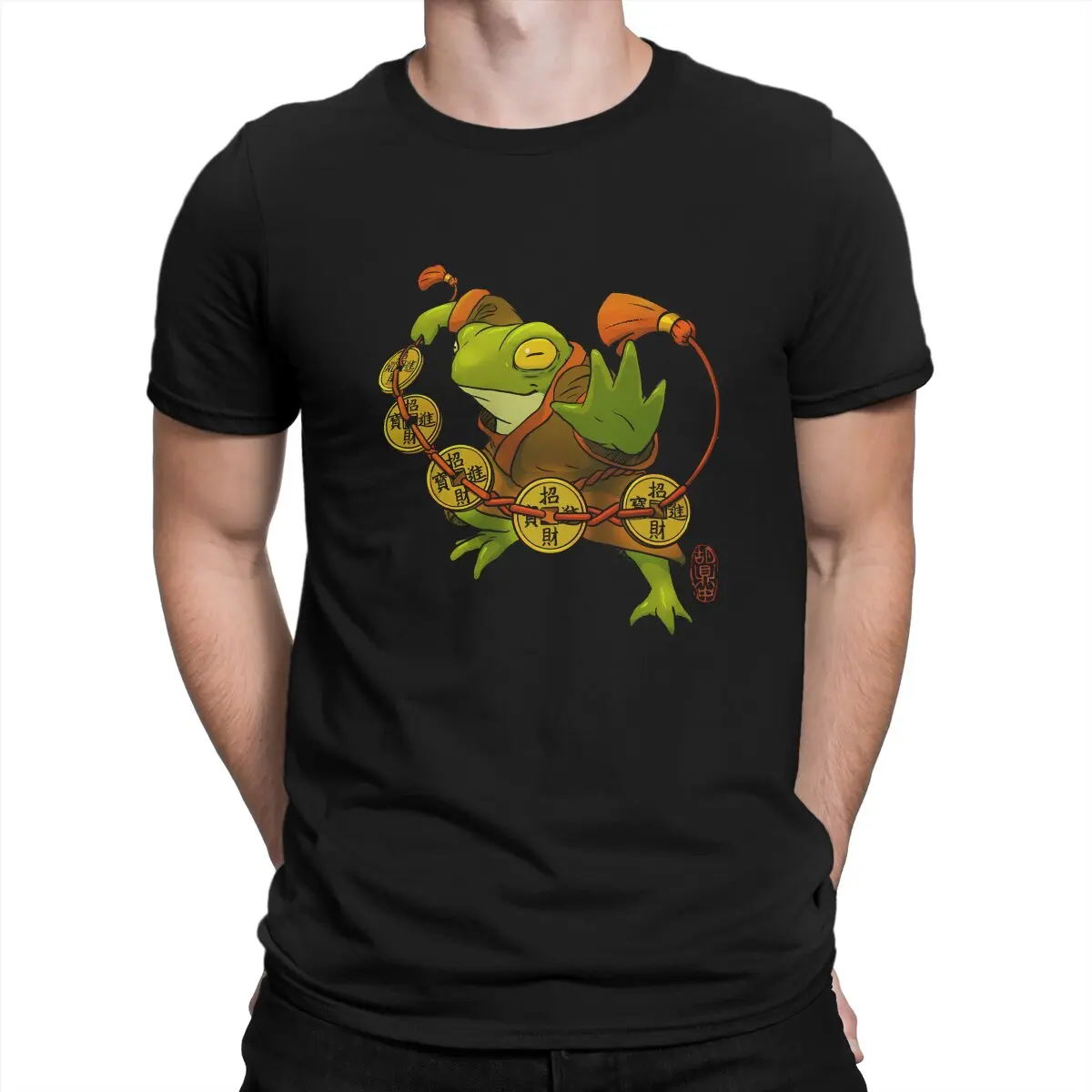 Lucky Coins Special Polyester TShirt Funny Frog Animal Top Quality New Design Gift Clothes  T Shirt Stuff