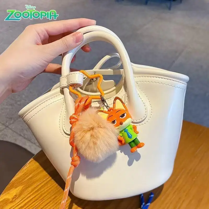 Disney Zootopia Judith Hopps Nick Wilde Pluche Bal Nylon Touw Sleutelhanger Rugzak Hangende Ornamenten Taille Decoratie Vriend Gift