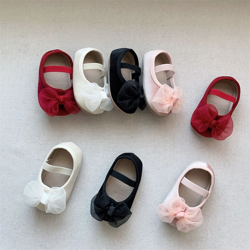 

Baby Girls Walking Shoes Spring Autumn Infant Shoes Comfortable Newborn Soft Soled Toddler Kids Bow Princess Shoes Birthday Gift