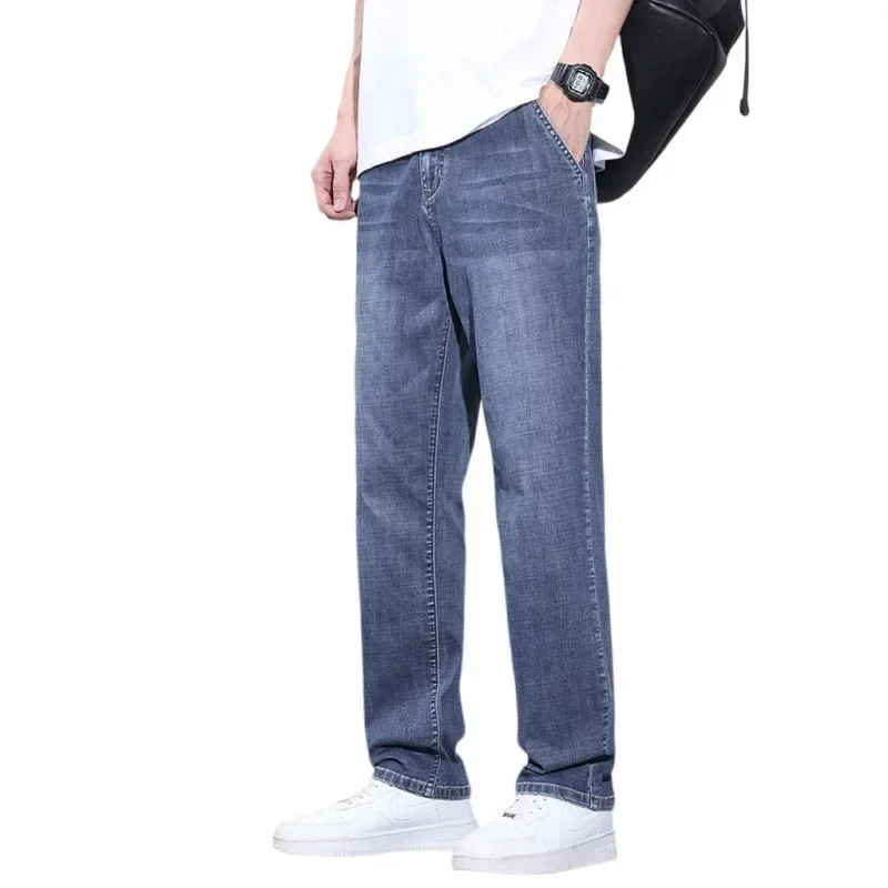 Jeans Men Straight Leg Loose Classic Simple Fashion Comfortable Casual Pants Men Adult Gentleman Comfortable Loose Advanced