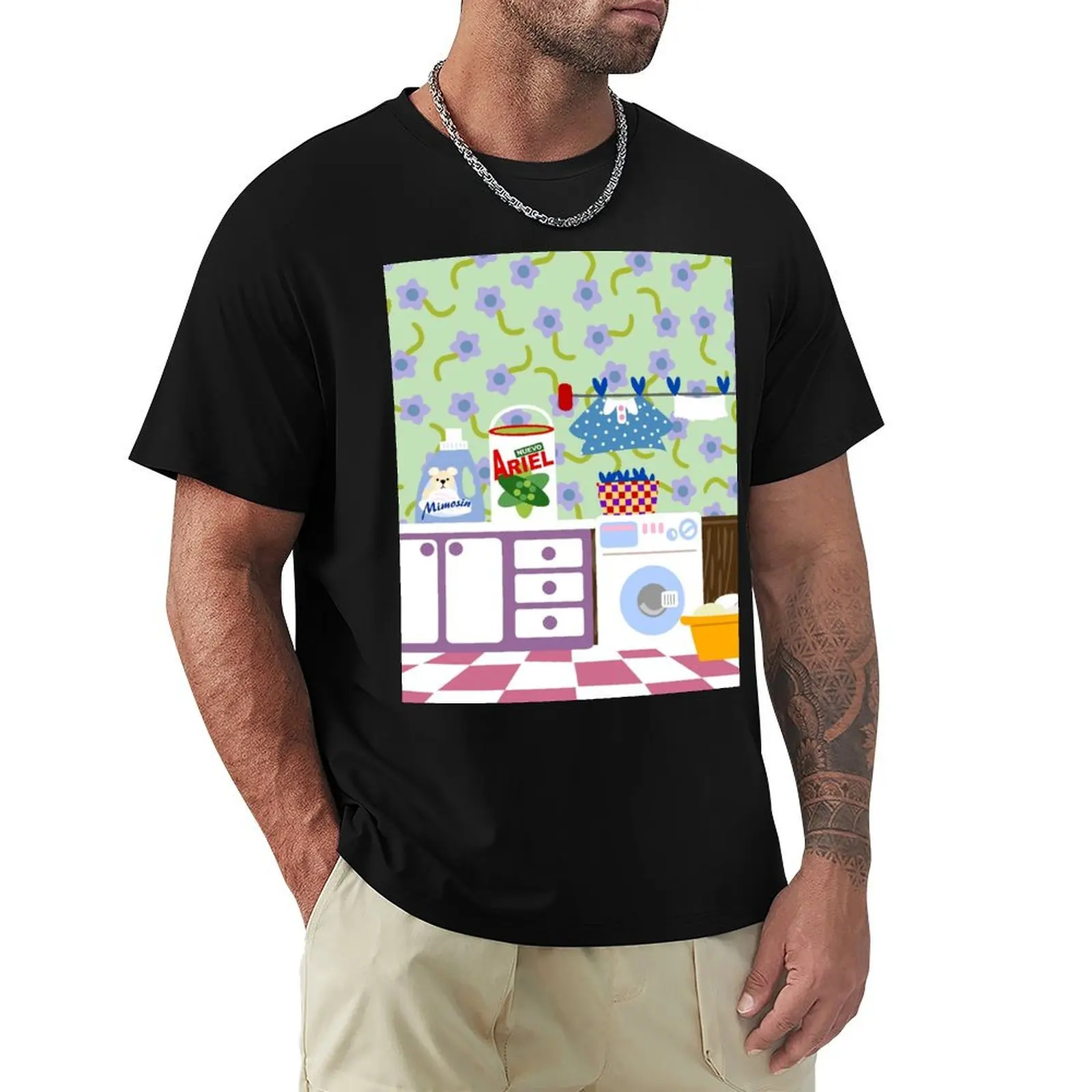 Laundry T-Shirt Retro Graphic Print T-Shirt